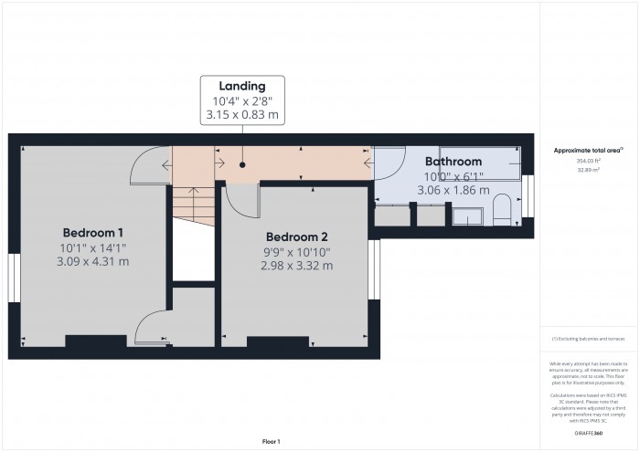 Floorplan for 19 Quantock Terrace, TA6