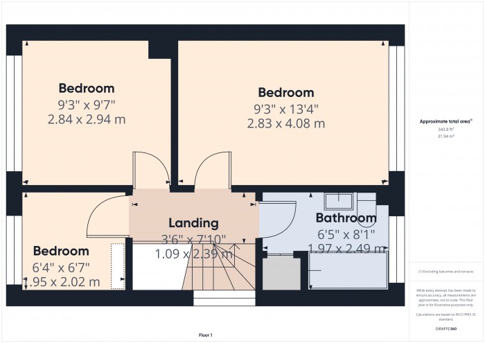 Floorplan for 1 Wrenmoor Close, TA6