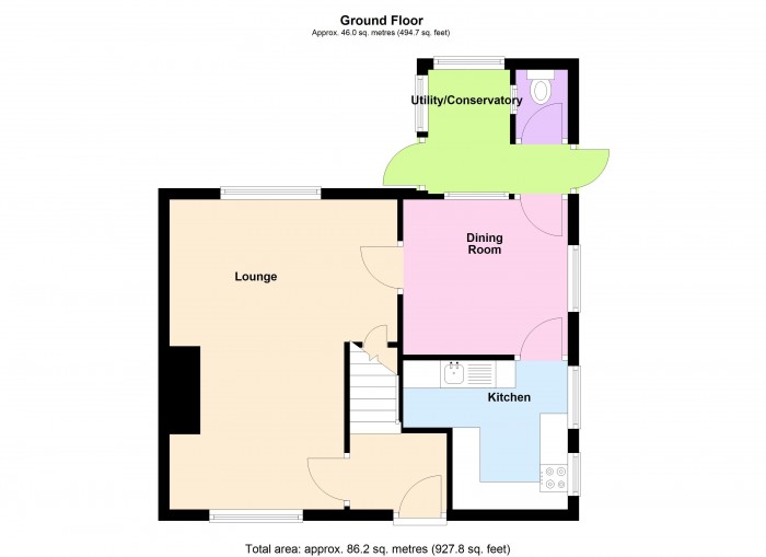 Floorplan for 8 Moorland Road, TA6