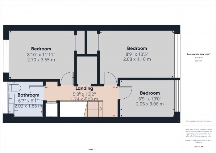 Floorplan for 24 Witches Walk, TA6