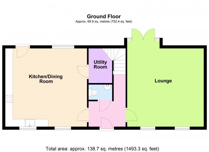 Floorplan for Northmoor Barn, TA7