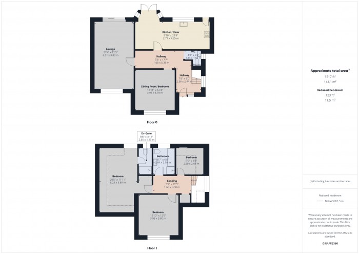 Floorplan for 95B Wembdon Road, TA6