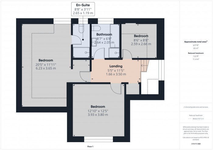 Floorplan for 95B Wembdon Road, TA6
