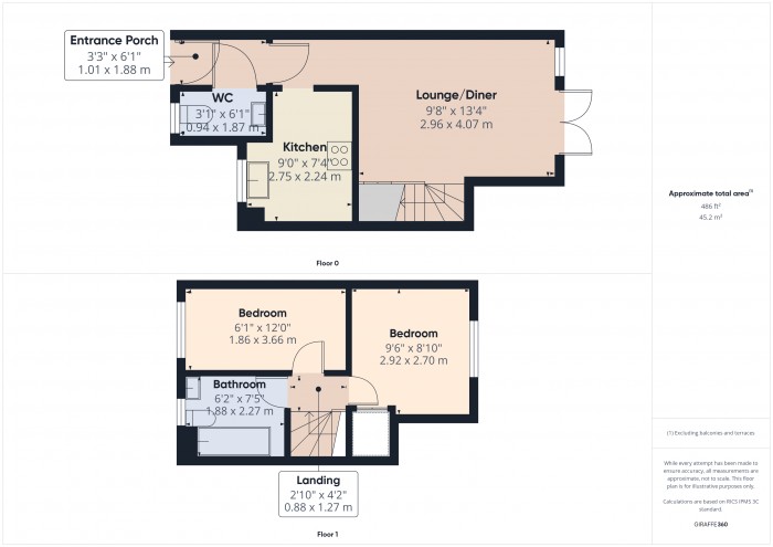 Floorplan for 23 Loxleigh Gardens, TA6