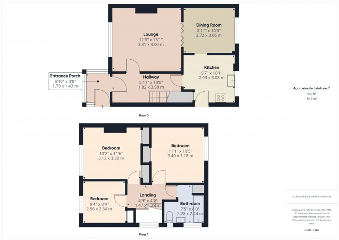 Floorplan for 206 Bath Road, TA6