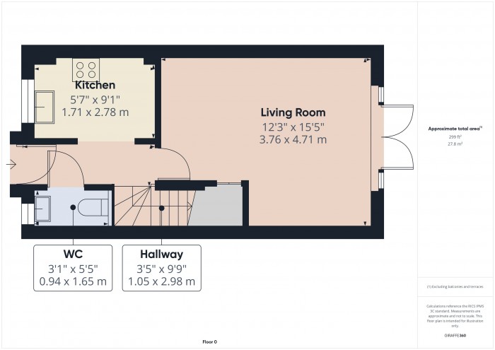 Floorplan for 5 The Mews, TA6