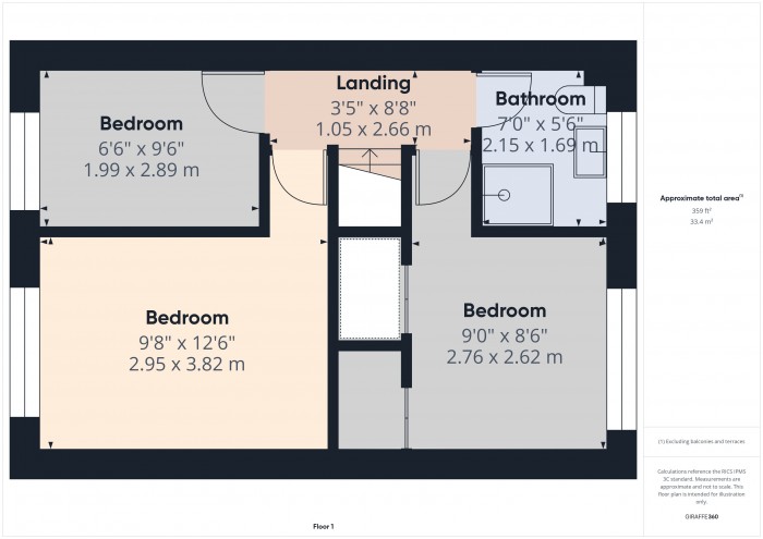 Floorplan for 9 St. Marks Court, TA6