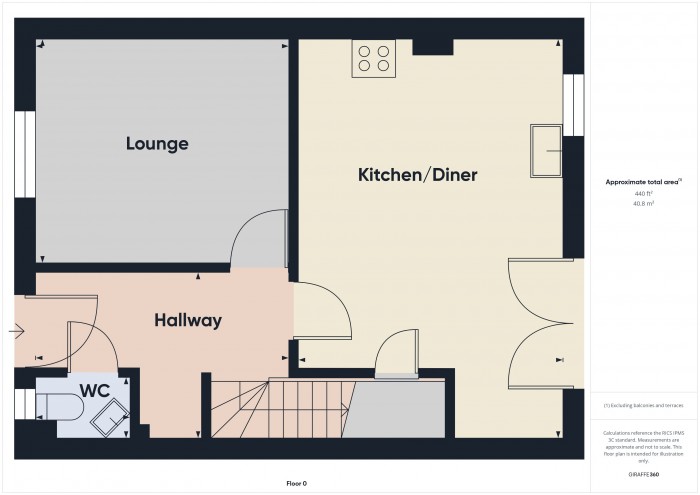 Floorplan for 2A Saltlands, TA6