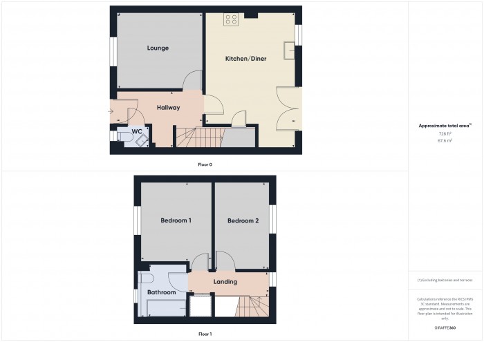 Floorplan for 2A Saltlands, TA6
