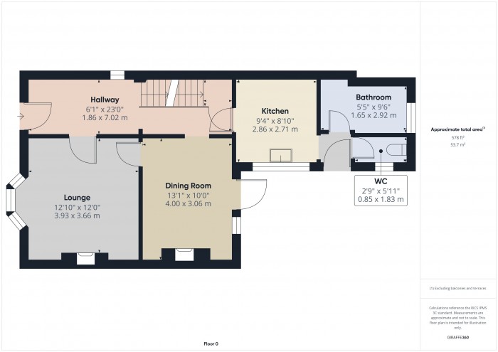 Floorplan for 18 Main Road, TA7