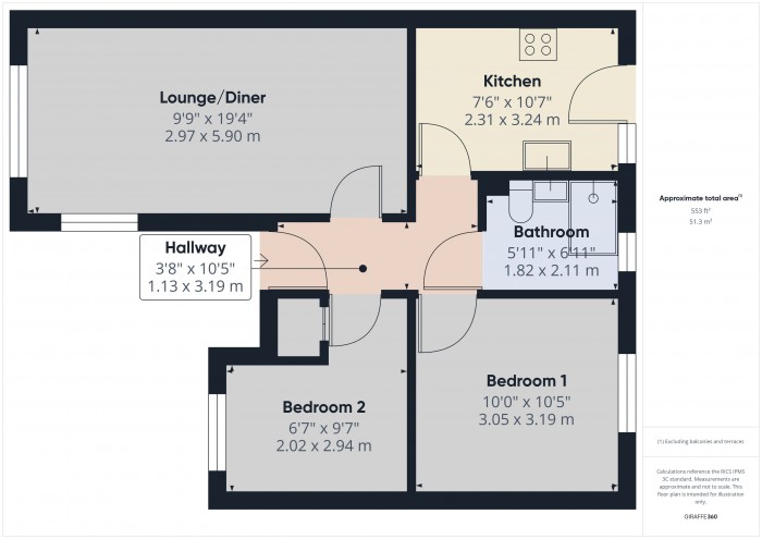 Floorplan for 25 Willow Court, TA6