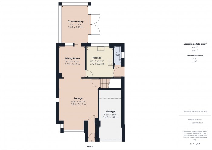 Floorplan for 21 The Copse, TA6