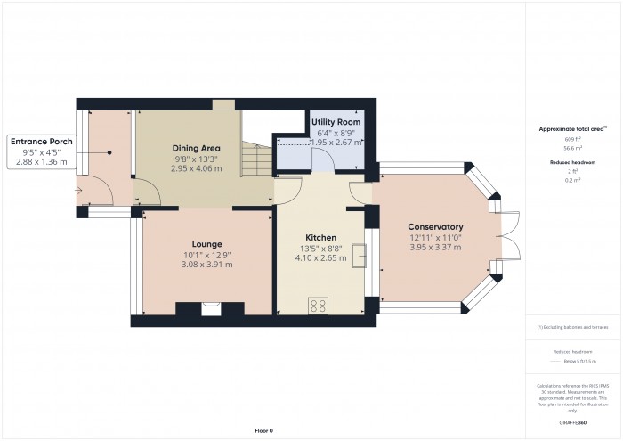 Floorplan for 9 Polden Walk, TA7