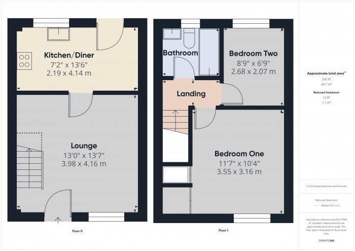 Floorplan for 7 Claremont Grove, TA6