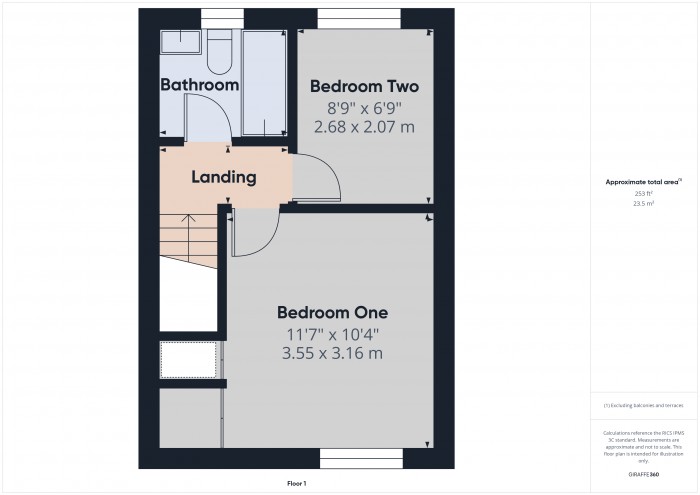 Floorplan for 7 Claremont Grove, TA6