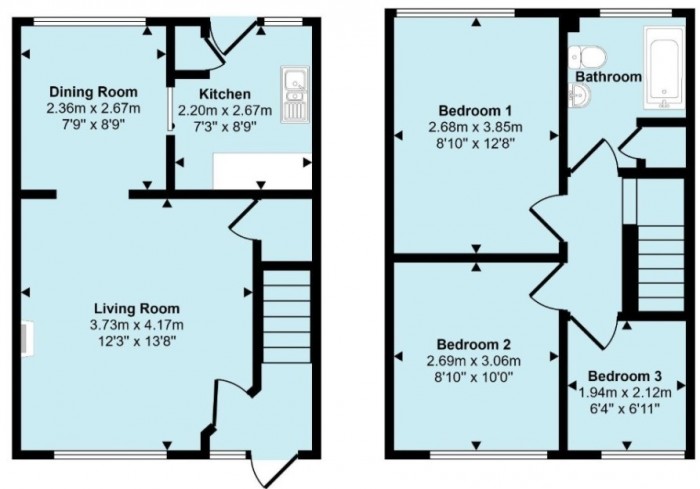 Floorplan for 38 Lime Tree Close, TA6
