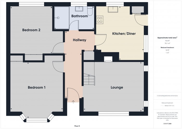 Floorplan for Bouverie, TA7