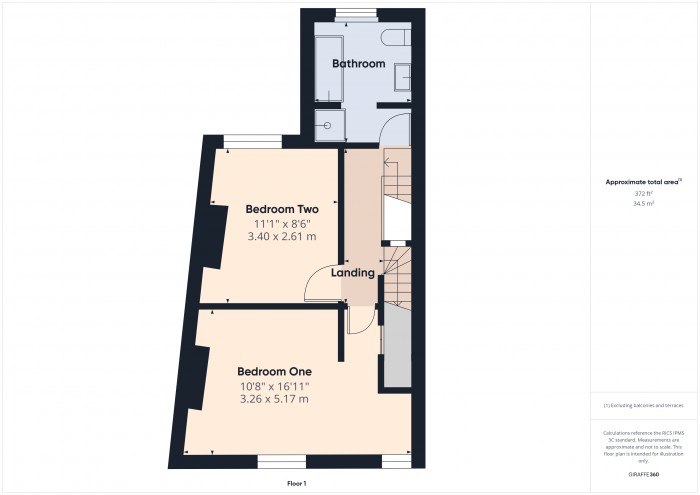 Floorplan for 1 Riverview Terrace, TA6