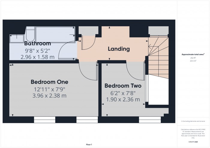Floorplan for 24 The Courtyard, TA6