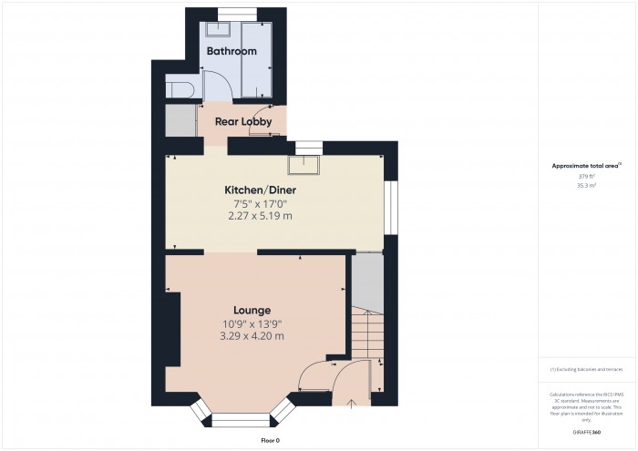 Floorplan for 60 Fairfax Road, TA6