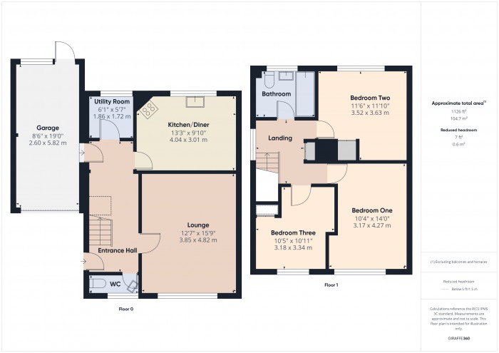 Floorplan for 1 Willow Close, TA7