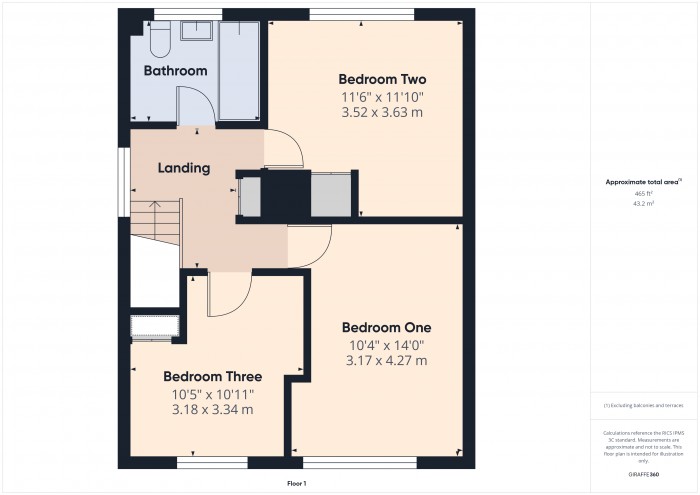 Floorplan for 1 Willow Close, TA7