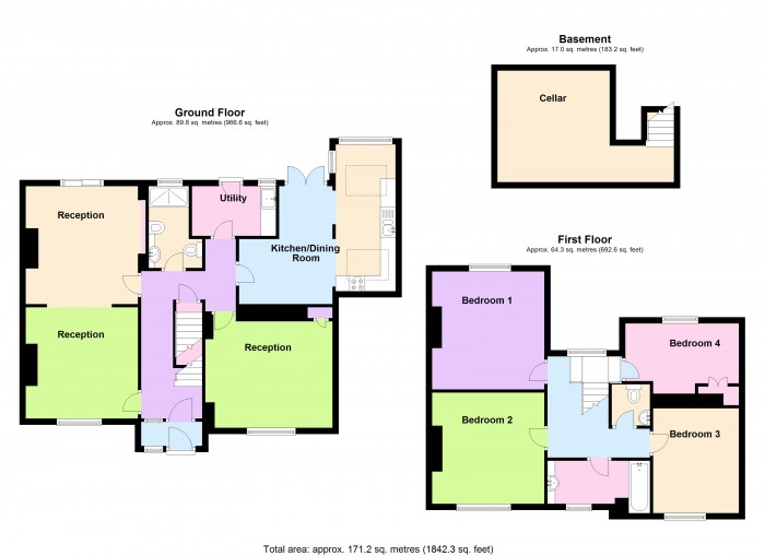 Floorplan for 2 Blake Place, TA6