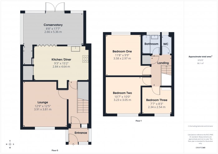 Floorplan for 4 Hardings Close, TA6