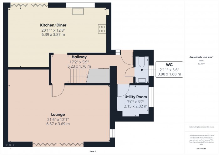Floorplan for 55 Wembdon Hill, TA6
