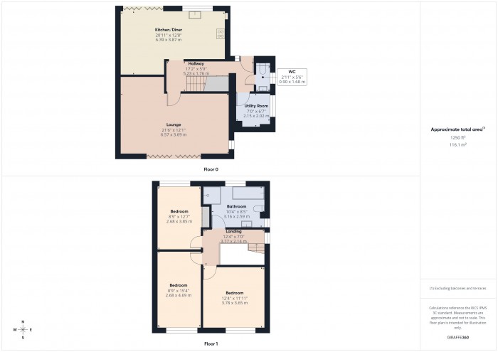 Floorplan for 55 Wembdon Hill, TA6