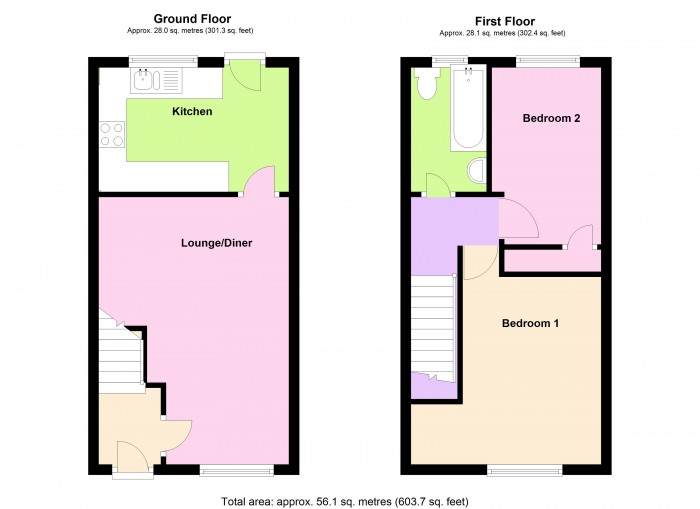 Floorplan for 43 Kings Drive, TA7