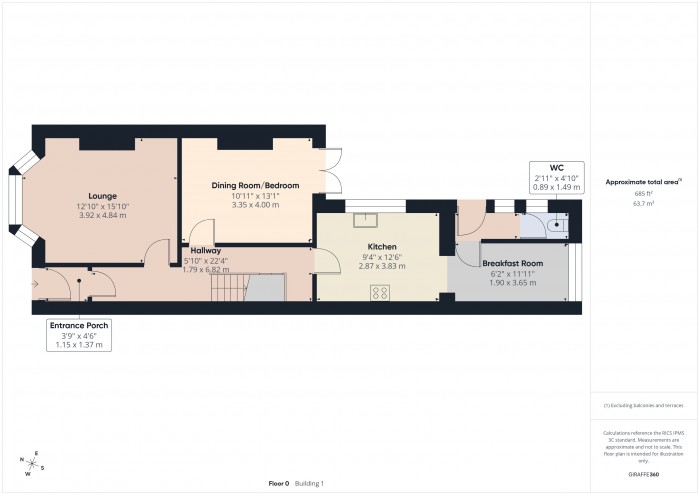 Floorplan for 43 Wembdon Road, TA6