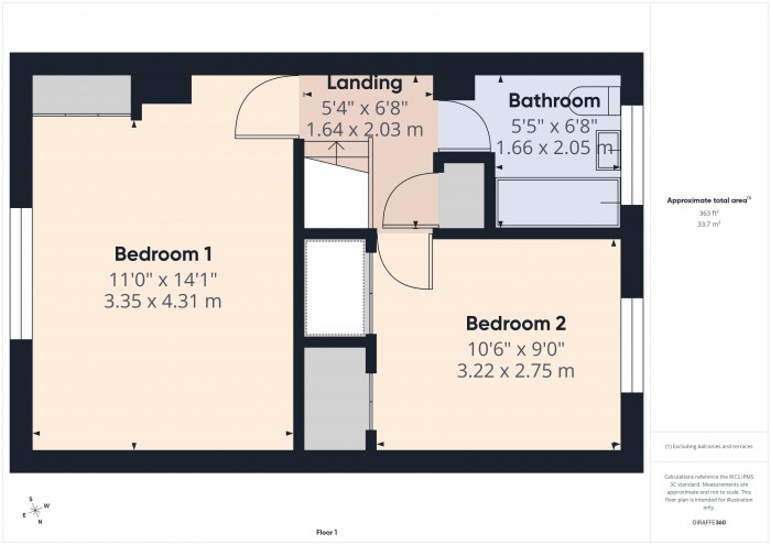 Floorplan for 23 Millbay, TA6