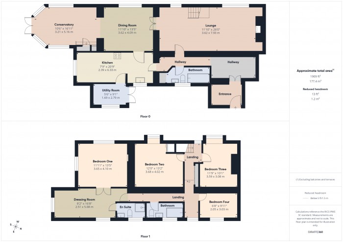 Floorplan for 2 Canal Cottages, TA6
