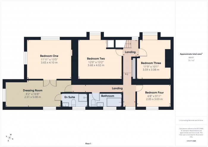 Floorplan for 2 Canal Cottages, TA6
