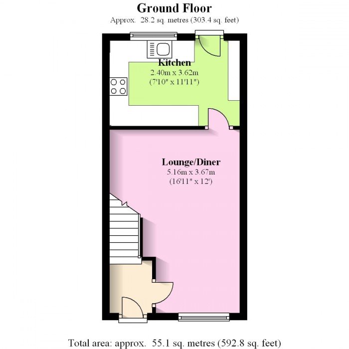 Floorplan for 27 Kings Drive, TA7