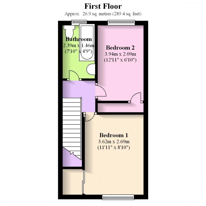 Floorplan for 27 Kings Drive, TA7