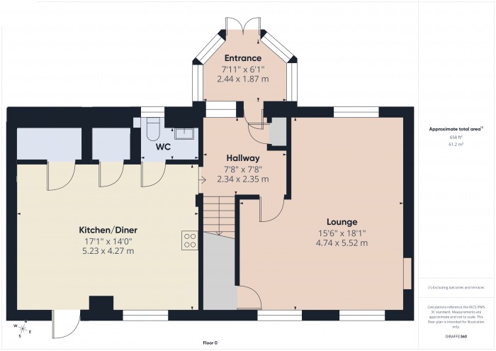 Floorplan for Hayes Cottage, TA7