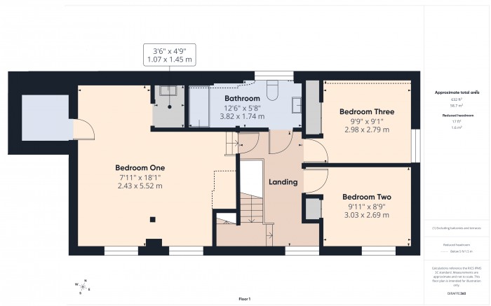Floorplan for Hayes Cottage, TA7