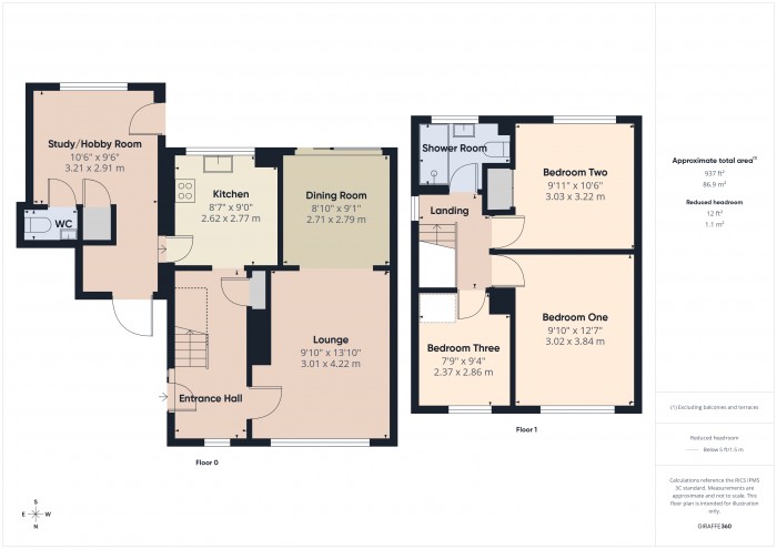 Floorplan for 12 Woodland Avenue, TA7