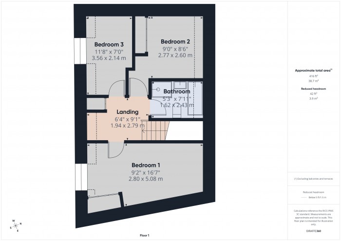 Floorplan for 5A Rye, TA7