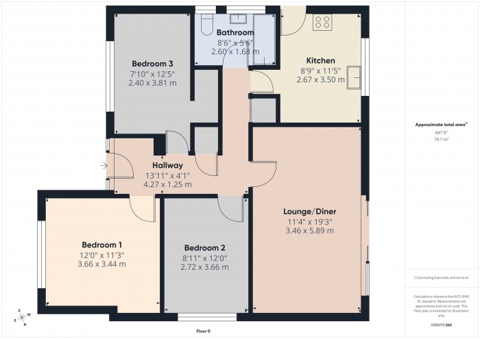Floorplan for 3 Timberscombe Way, TA6