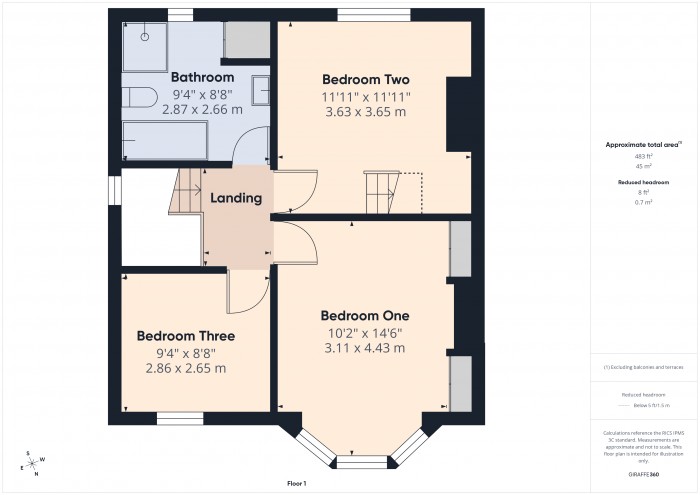 Floorplan for 47 Quantock Road, TA6
