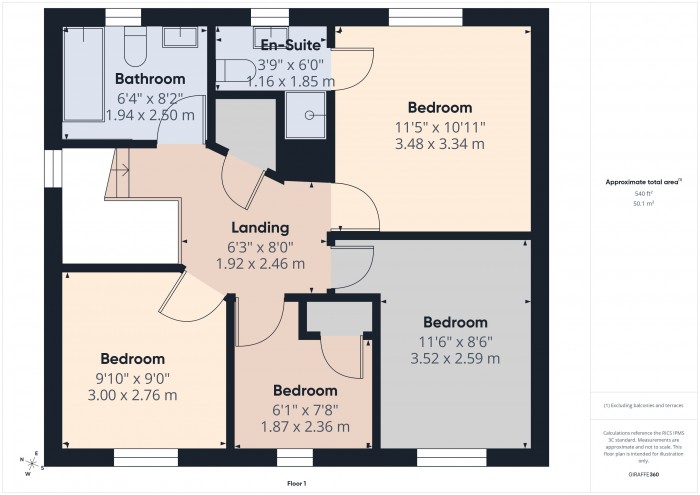 Floorplan for 6 Hamilton Drive, TA6