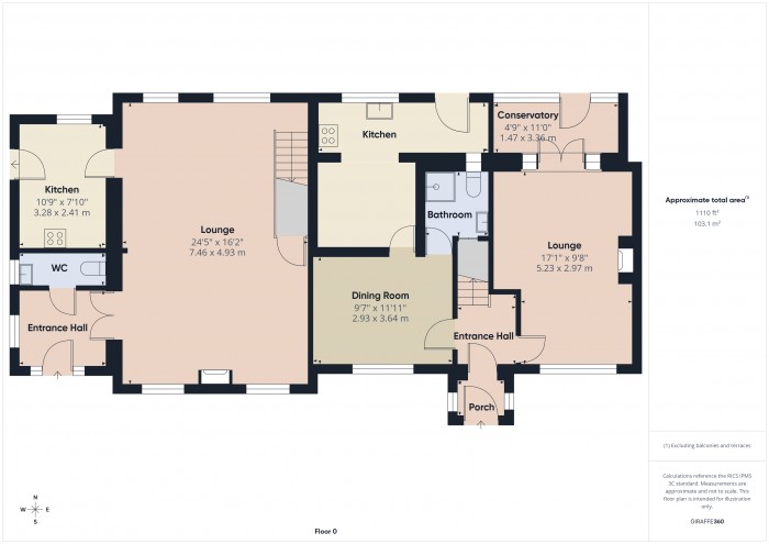 Floorplan for 1 Goosegreen Cottages, TA7