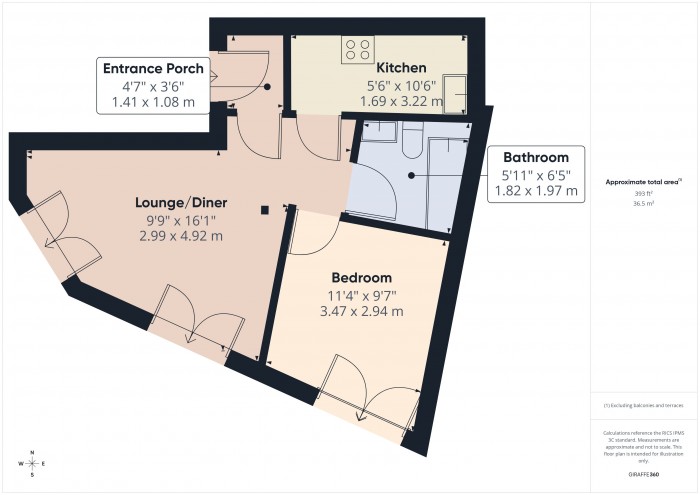 Floorplan for 1 Sedgemoors, TA6