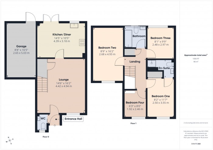 Floorplan for 9 The Beeches, TA6