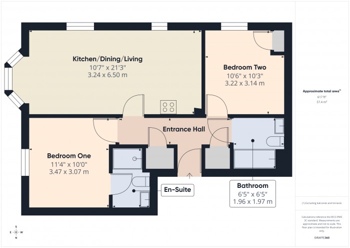 Floorplan for Apartment 3, TA5