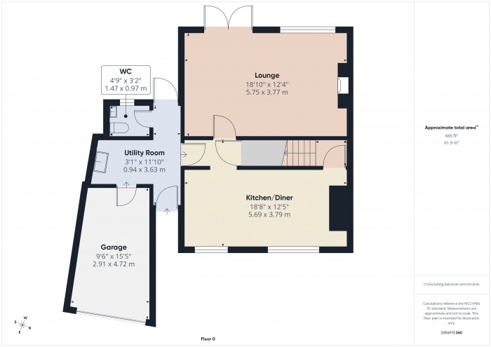 Floorplan for 7 Wembdon Rise, TA6
