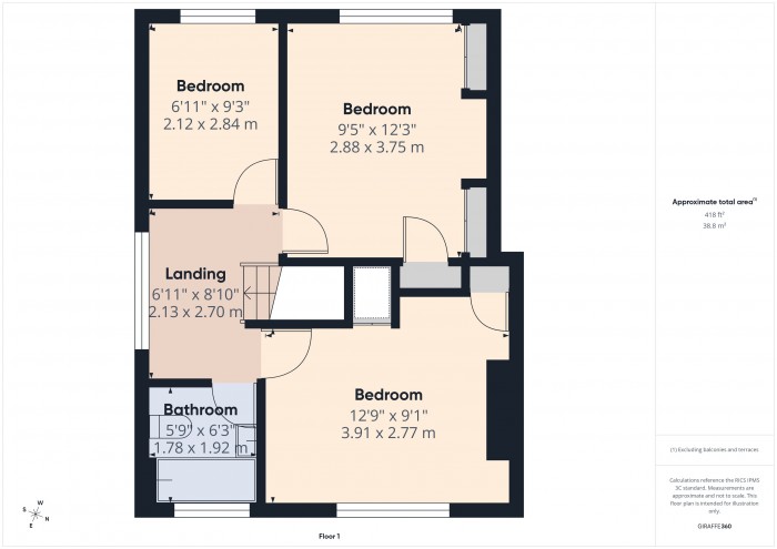 Floorplan for 7 Wembdon Rise, TA6